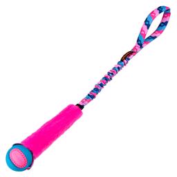 Tug-e-nuff Fauxtastic PowerBall Bungee Pink Kunstpels med Dummy og Bold 63cm